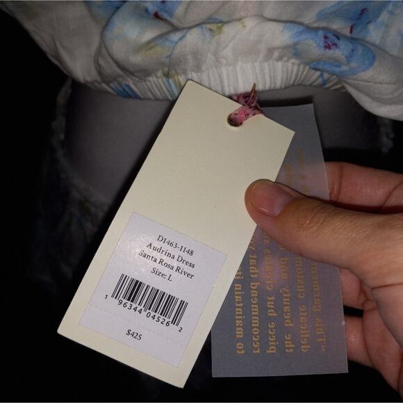 NWT LoveShackFancy "Audrina" Dress in Santa Rosa River Color Size Large - Picture 3 of 5